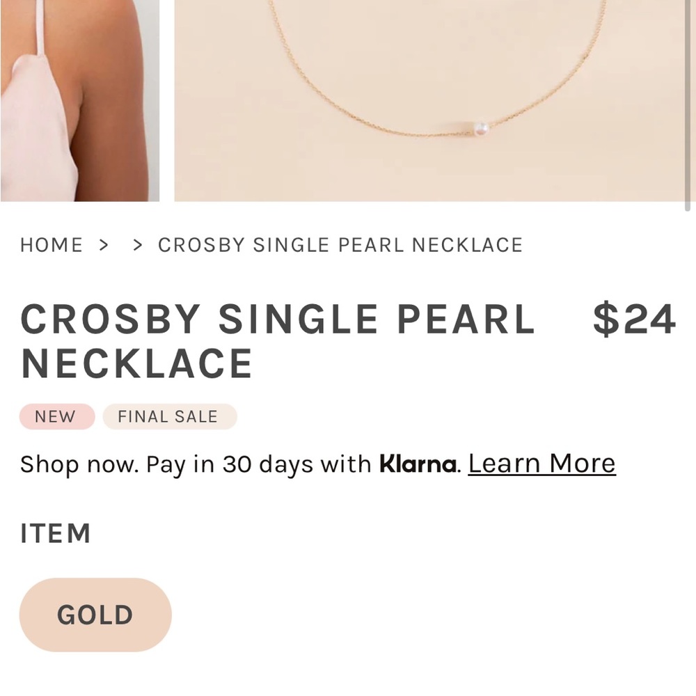Birdy Grey gold and pearl necklace (price is negotiable) - Picture 5 of 5